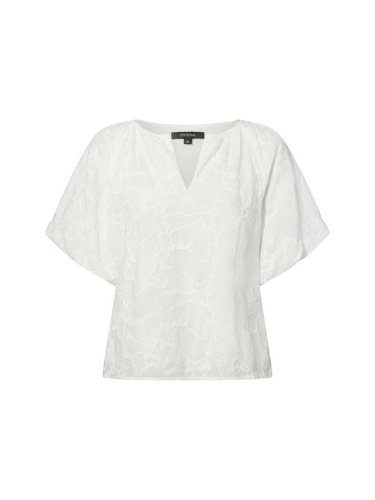 comma Sommerbluse Damen Baumwolle strukturiert