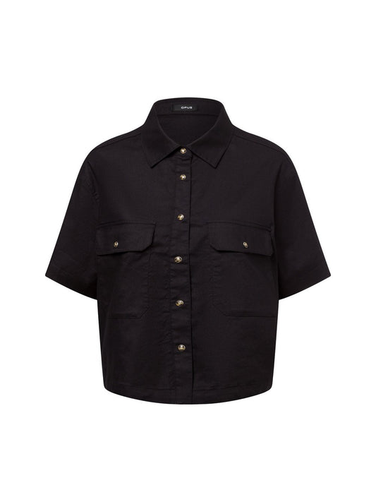 Opus Hemdbluse mit Leinenanteil Damen Baumwolle