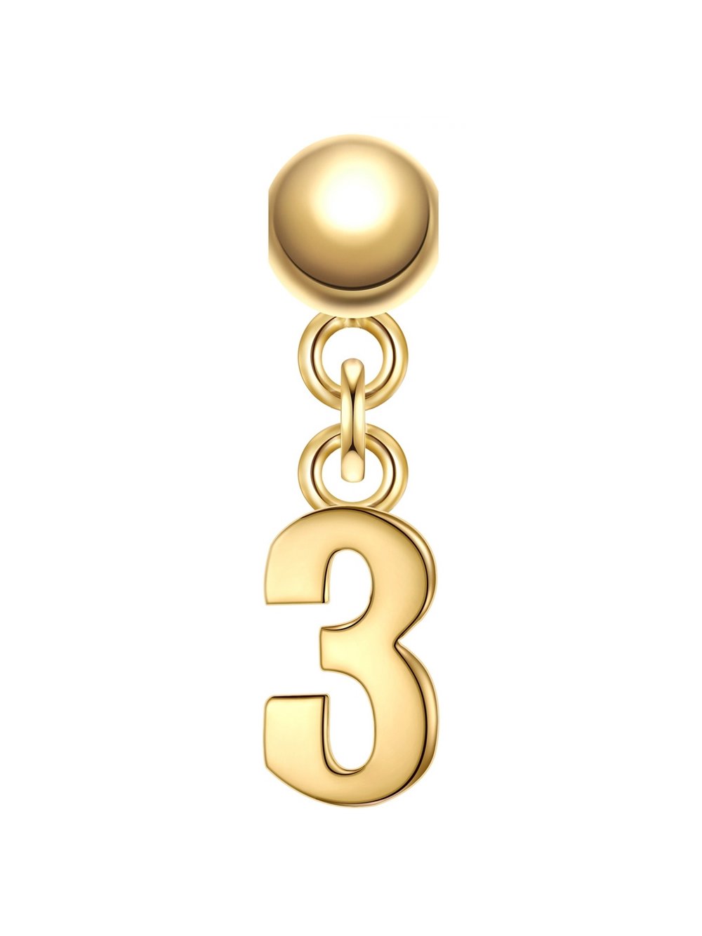 Glanzstücke München Charm-Ziffer 3 Damen Sterlingsilber