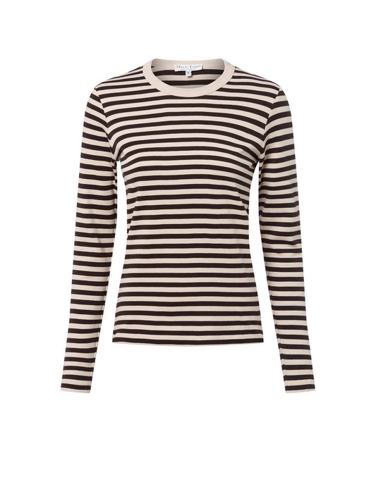 Marie Lund Langarmshirt Damen Baumwolle gestreift