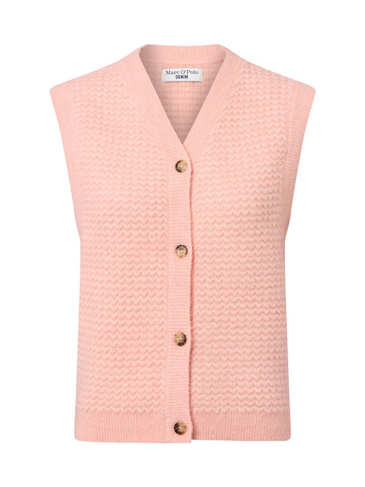 Marc O'Polo Denim Strickweste mit Schurwolle und Alpaka Damen meliert