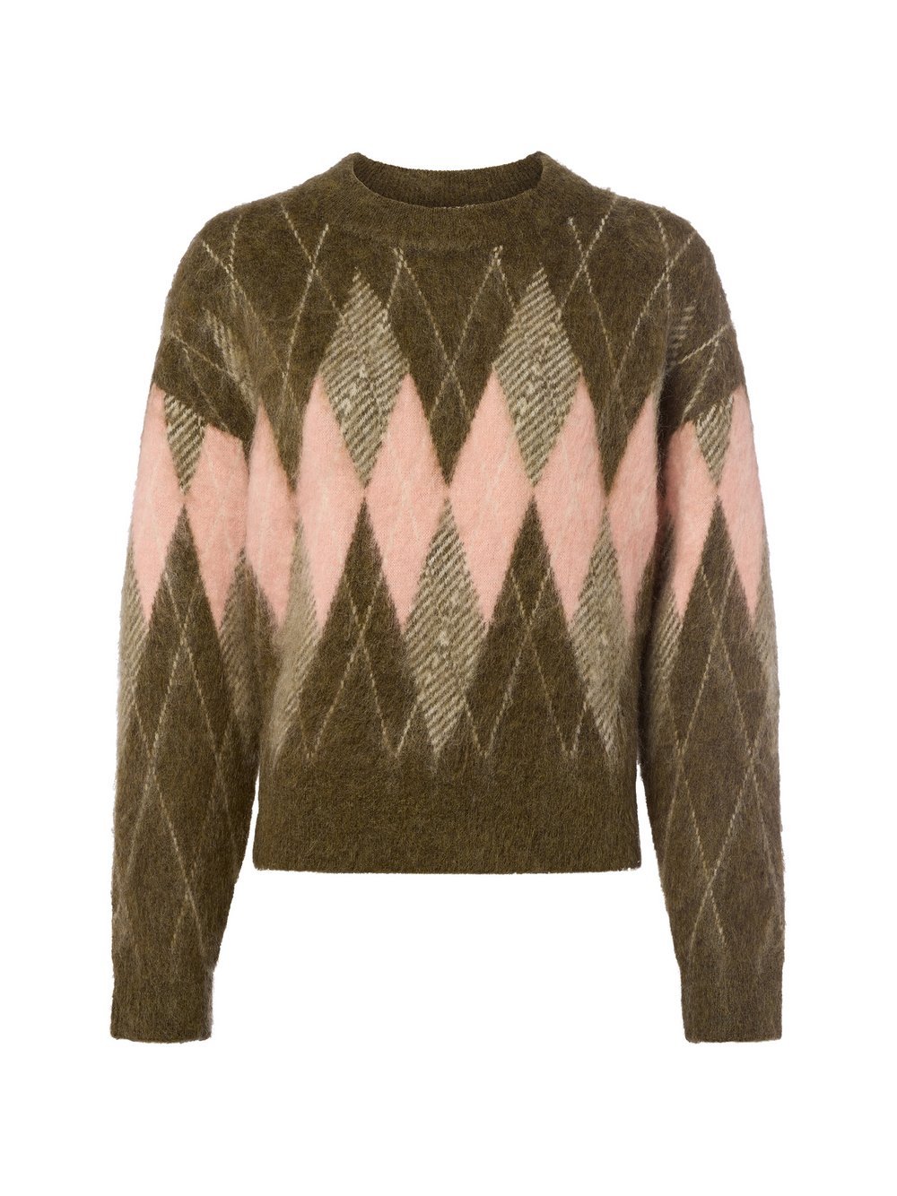 Marc O'Polo Denim Pullover mit Mohair-Anteil Damen Schurwolle kariert