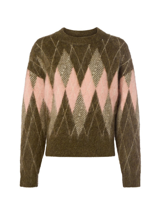 Marc O'Polo Denim Pullover mit Mohair-Anteil Damen Schurwolle kariert