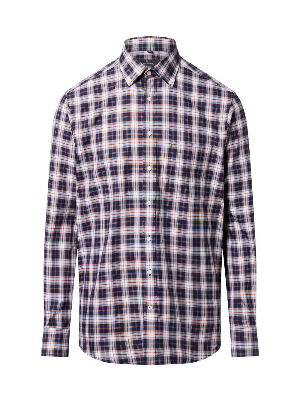 Nils Sundström Freizeithemd Herren Regular Fit Baumwolle kariert