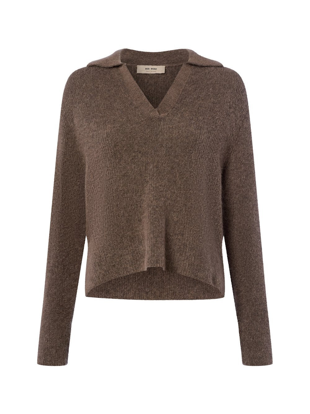MOS MOSH Strickpullover mit Alpaka-Anteil Damen Feinstrick meliert