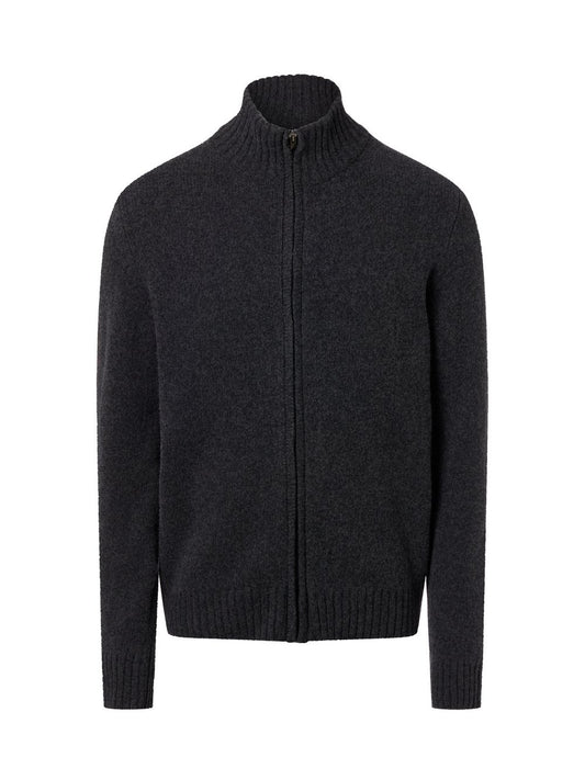 Nils Sundström Strickjacke mit Yak-Anteil Herren Schurwolle meliert