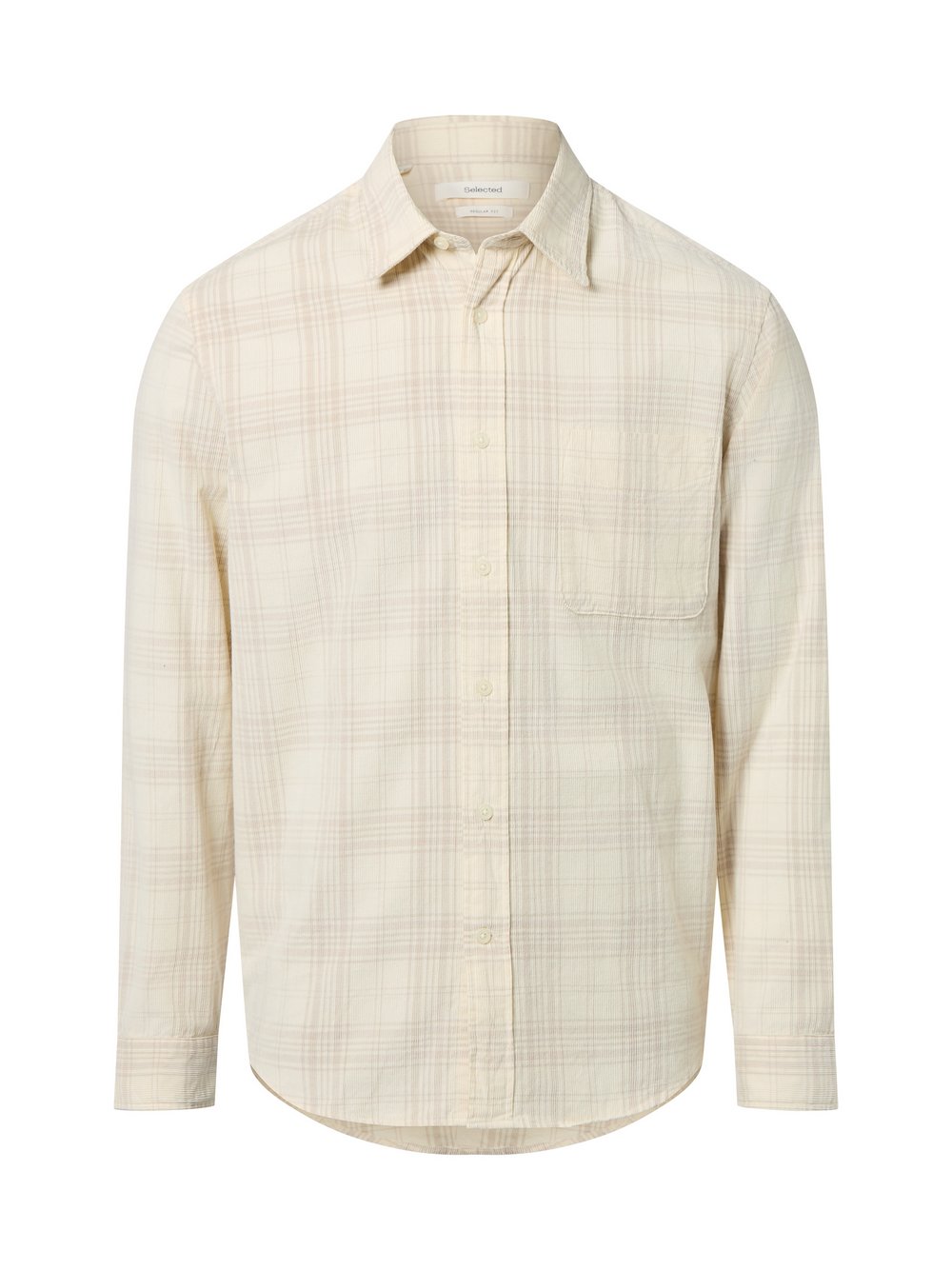 Selected Cord-Hemd Herren Regular Fit Baumwolle kariert