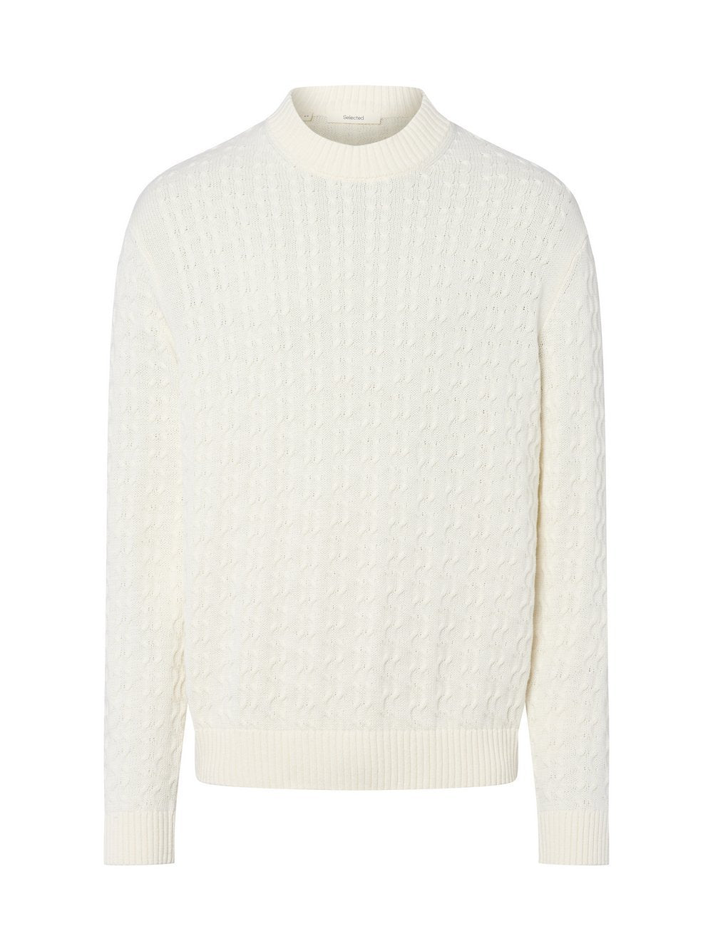 Selected Strickpullover Herren Baumwolle strukturiert