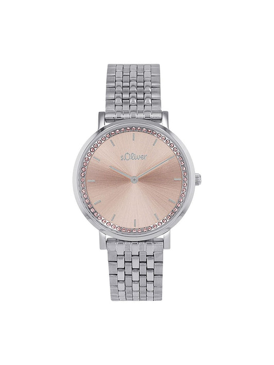 s.Oliver Quarzuhr Damen Edelstahl