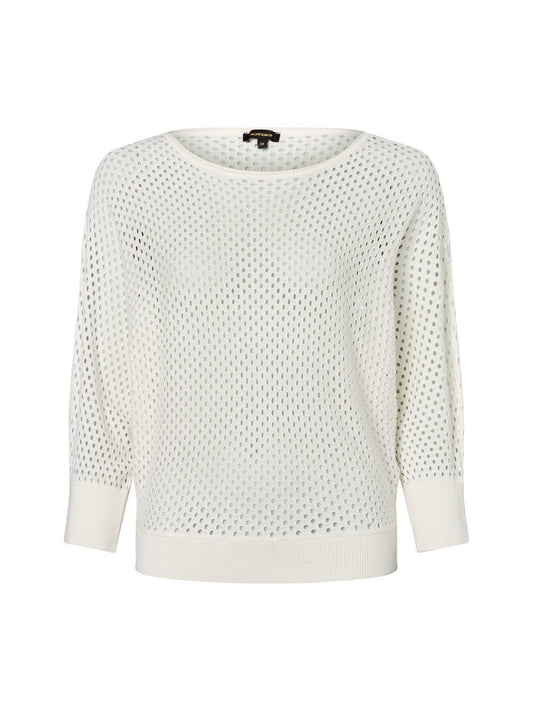 More & More Strickpullover Damen Viskose strukturiert