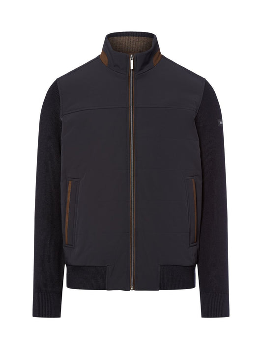 Bugatti Strickjacke mit Wollanteil Herren Polyamid