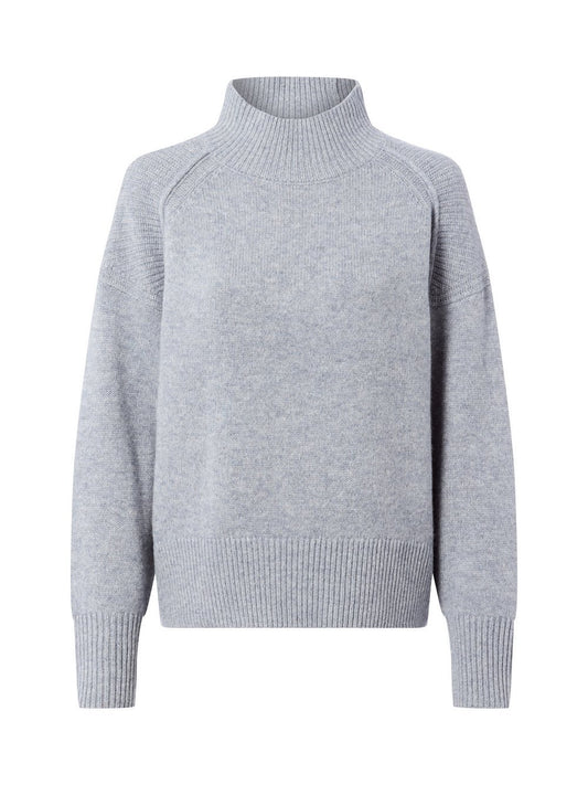 Marie Lund Pullover aus Merinowolle Damen Feinstrick meliert