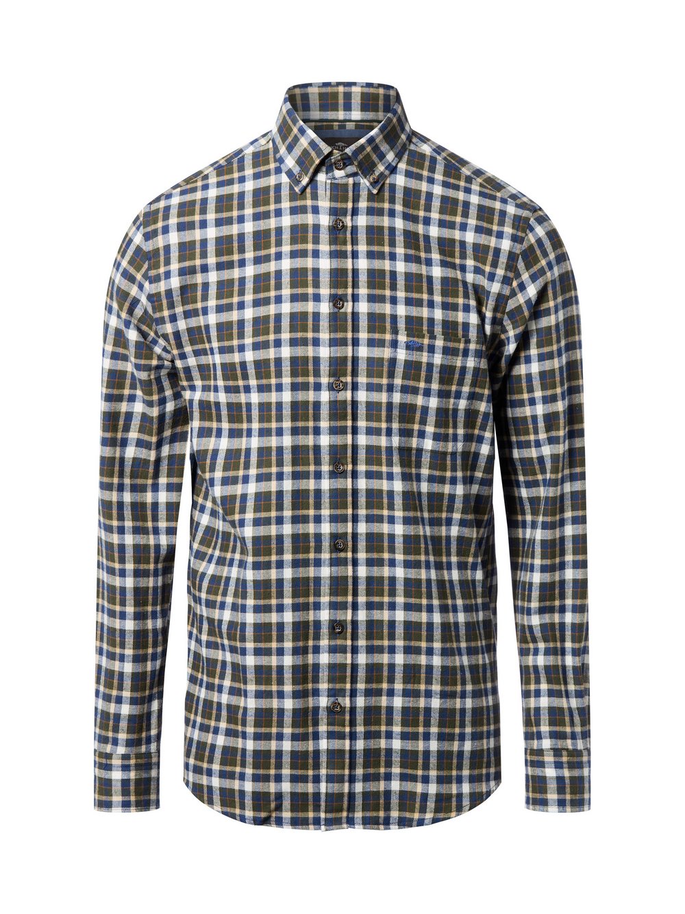 Fynch-Hatton Flanell-Hemd Herren Regular Fit Baumwolle kariert
