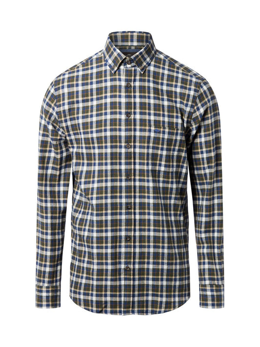 Fynch-Hatton Flanell-Hemd Herren Regular Fit Baumwolle kariert