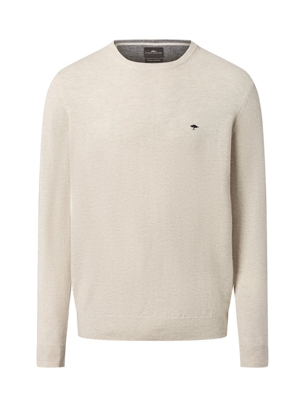 Fynch-Hatton Woll-Pullover mit Cashmere-Anteil Herren Wolle meliert