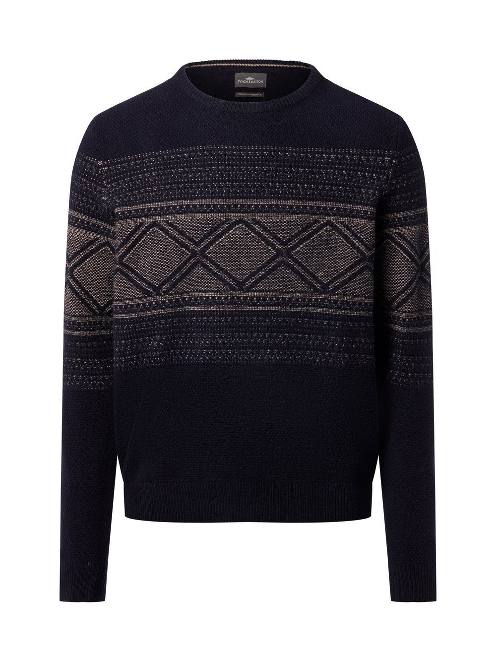 Fynch-Hatton Wollpullover Herren Wolle gemustert