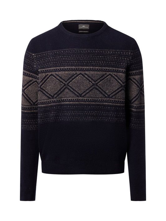 Fynch-Hatton Wollpullover Herren Wolle gemustert