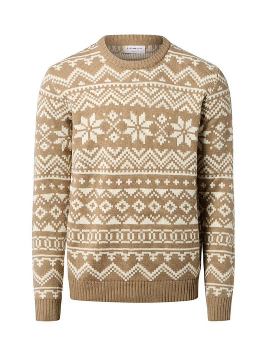 Lindbergh Strickpullover mit Lammwolle Herren gemustert