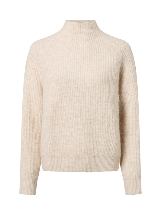 Marie Lund Strickpullover mit Wolle und Alpaka Damen meliert