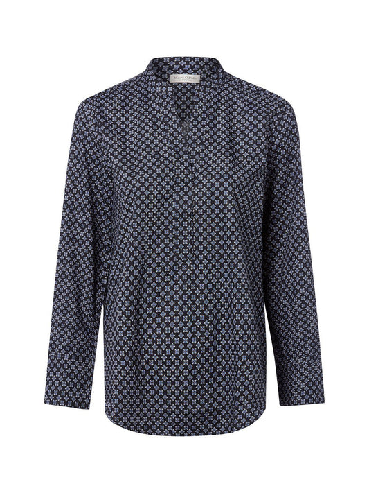 Marc O'Polo Tunikabluse Damen Baumwolle gemustert