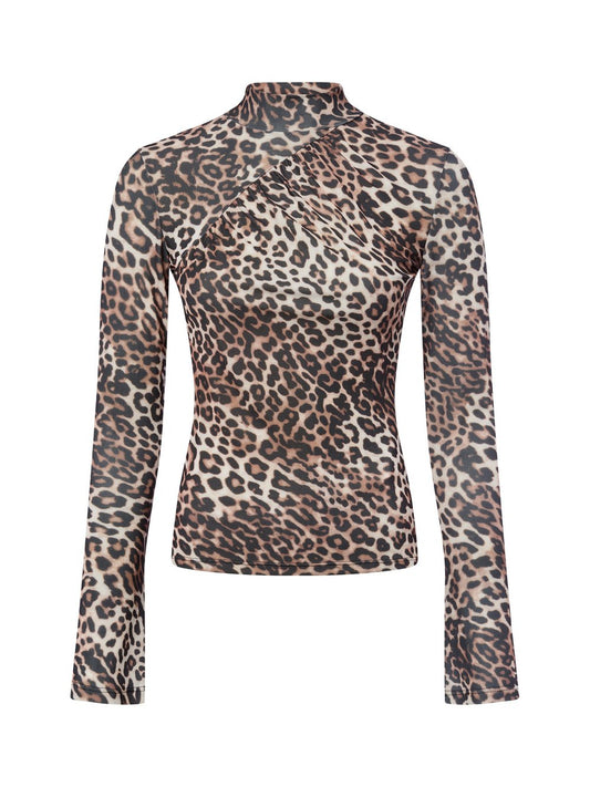 HUGO Langarmshirt Damen gemustert