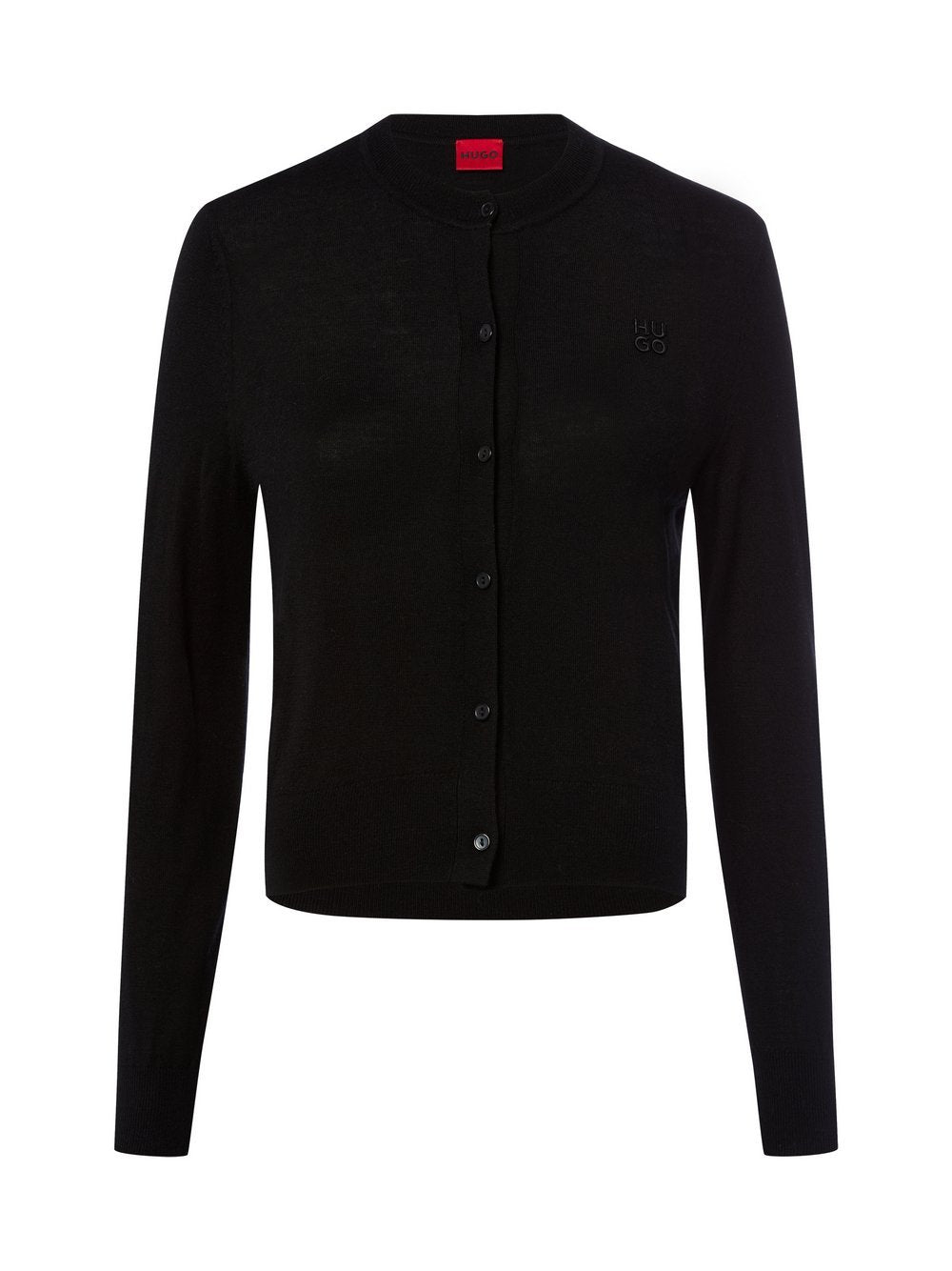 HUGO Strickjacke aus Schurwolle Damen Feinstrick