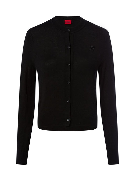 HUGO Strickjacke aus Schurwolle Damen Feinstrick