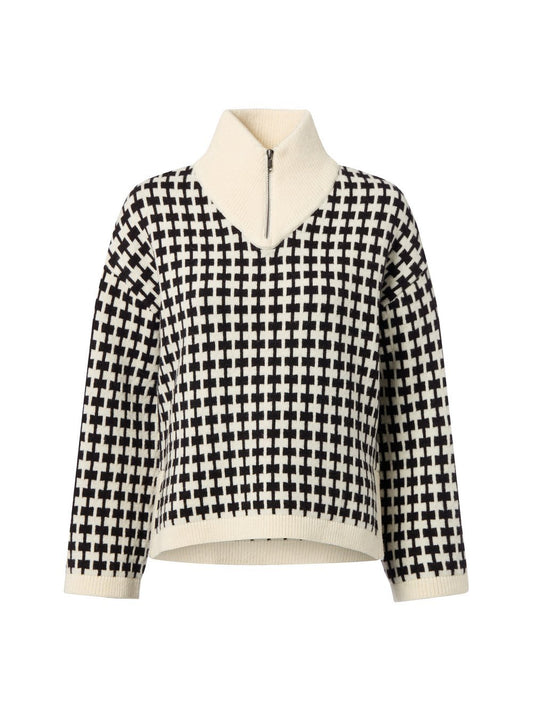 Msch Copenhagen Wollpullover Damen Wolle gemustert