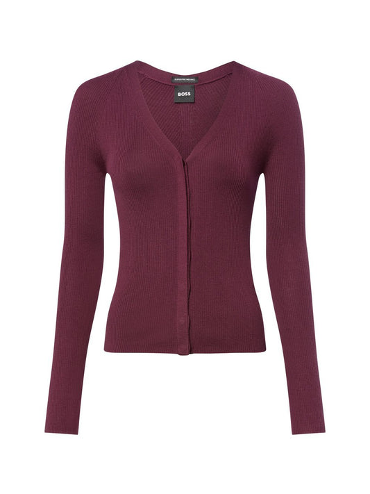 BOSS Strickjacke aus Merino Damen Schurwolle