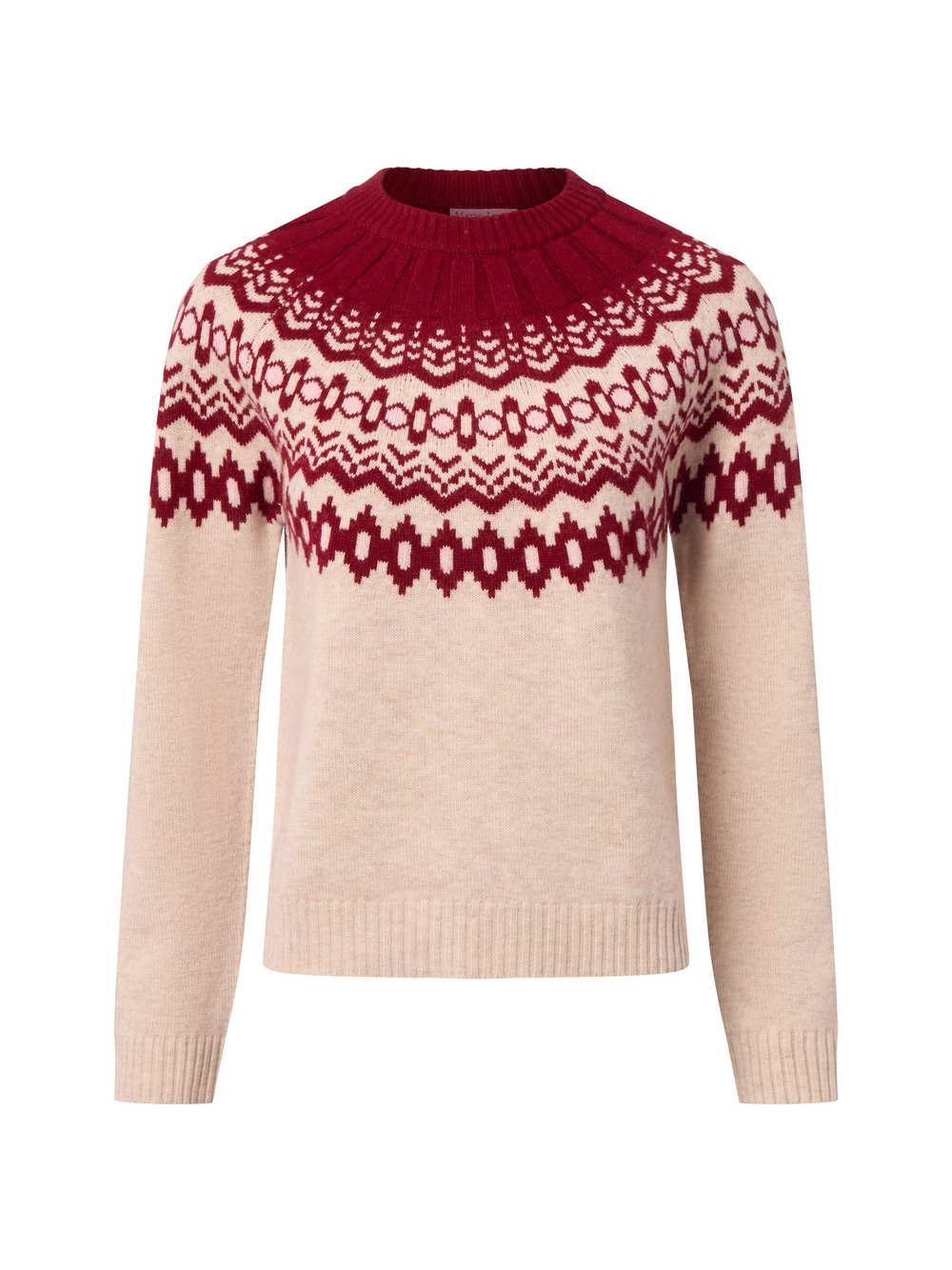 Marie Lund Strickpullover mit Merino-Anteil Damen gemustert
