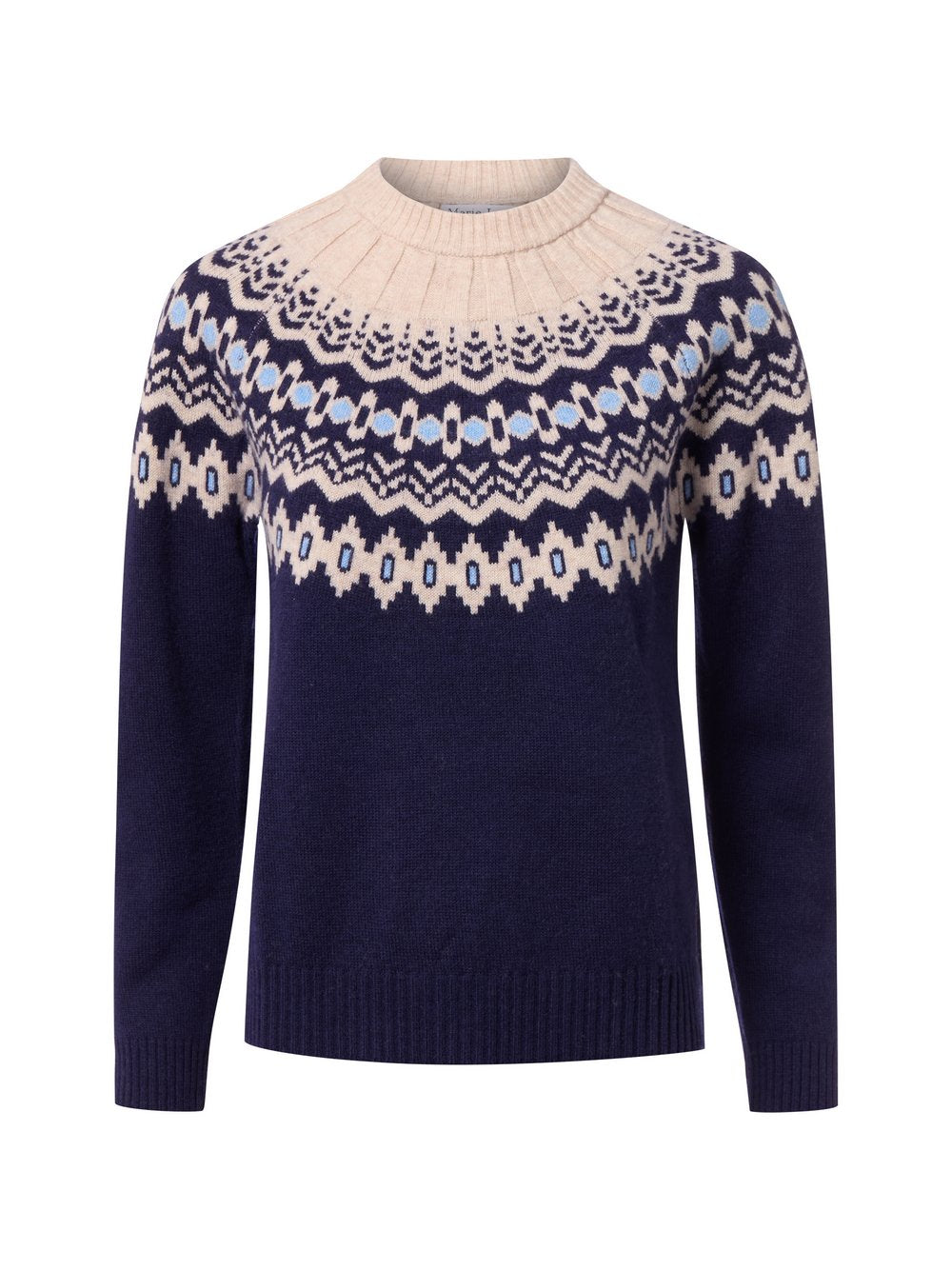 Marie Lund Strickpullover mit Merino-Anteil Damen gemustert