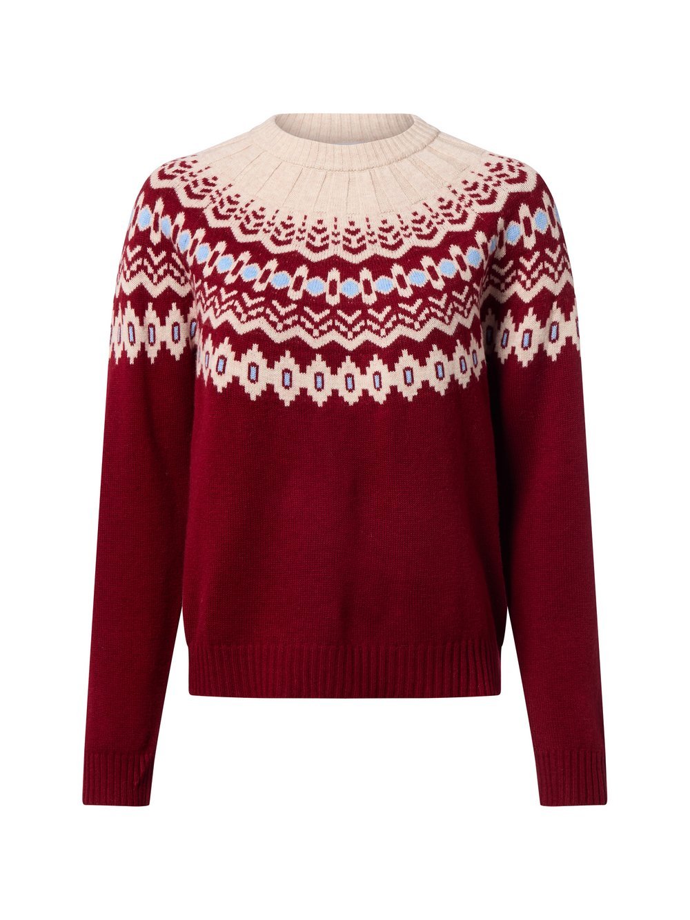 Marie Lund Strickpullover mit Merino-Anteil Damen gemustert