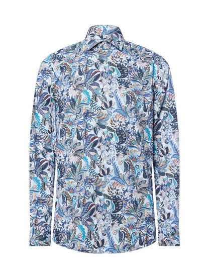 OLYMP Level Five Hemd Herren Slim Fit Baumwolle gemustert