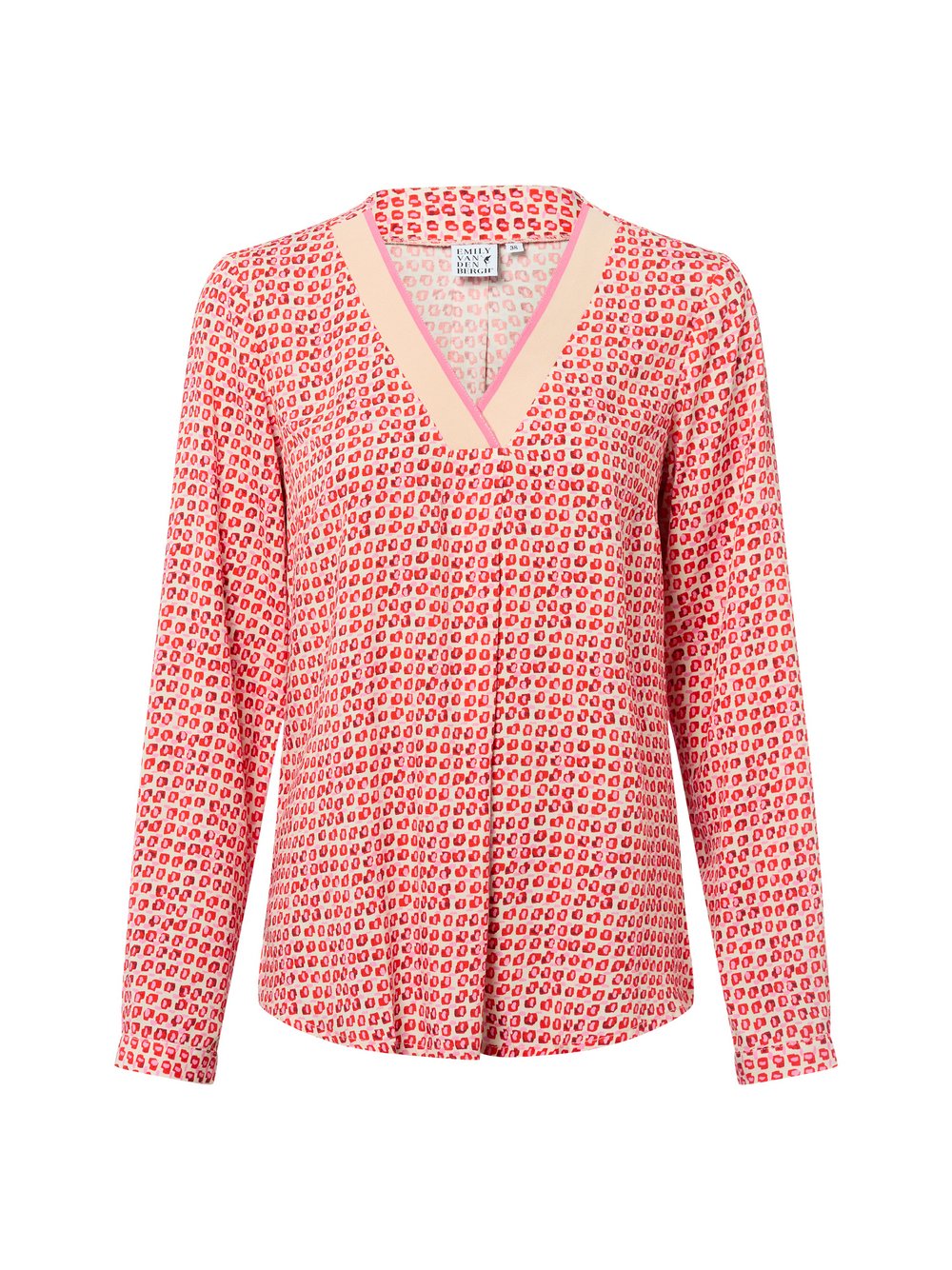 Emily van den Bergh Blusenshirt Damen Viskose gemustert