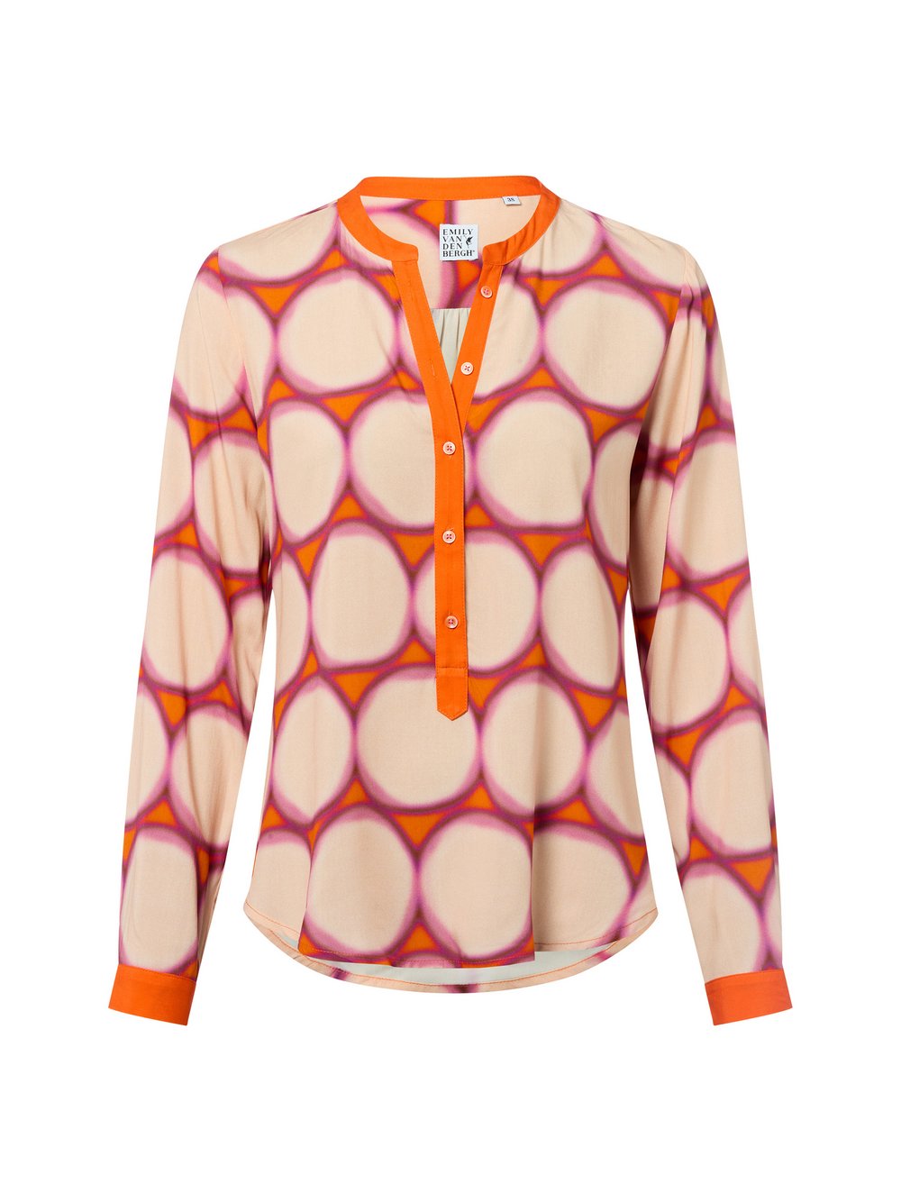 Emily van den Bergh Bluse Damen Viskose gemustert