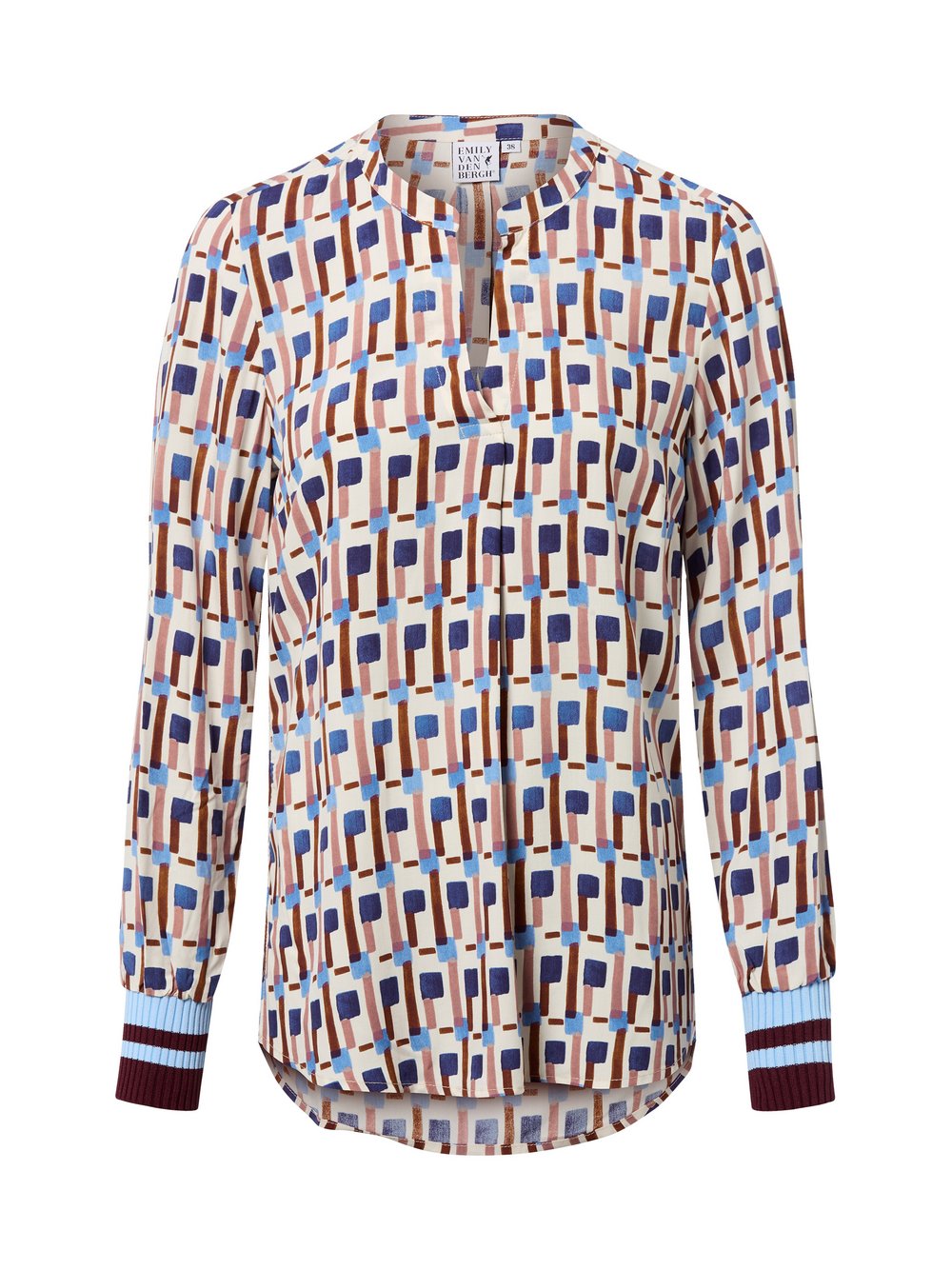 Emily van den Bergh Blusenshirt Damen Viskose gemustert