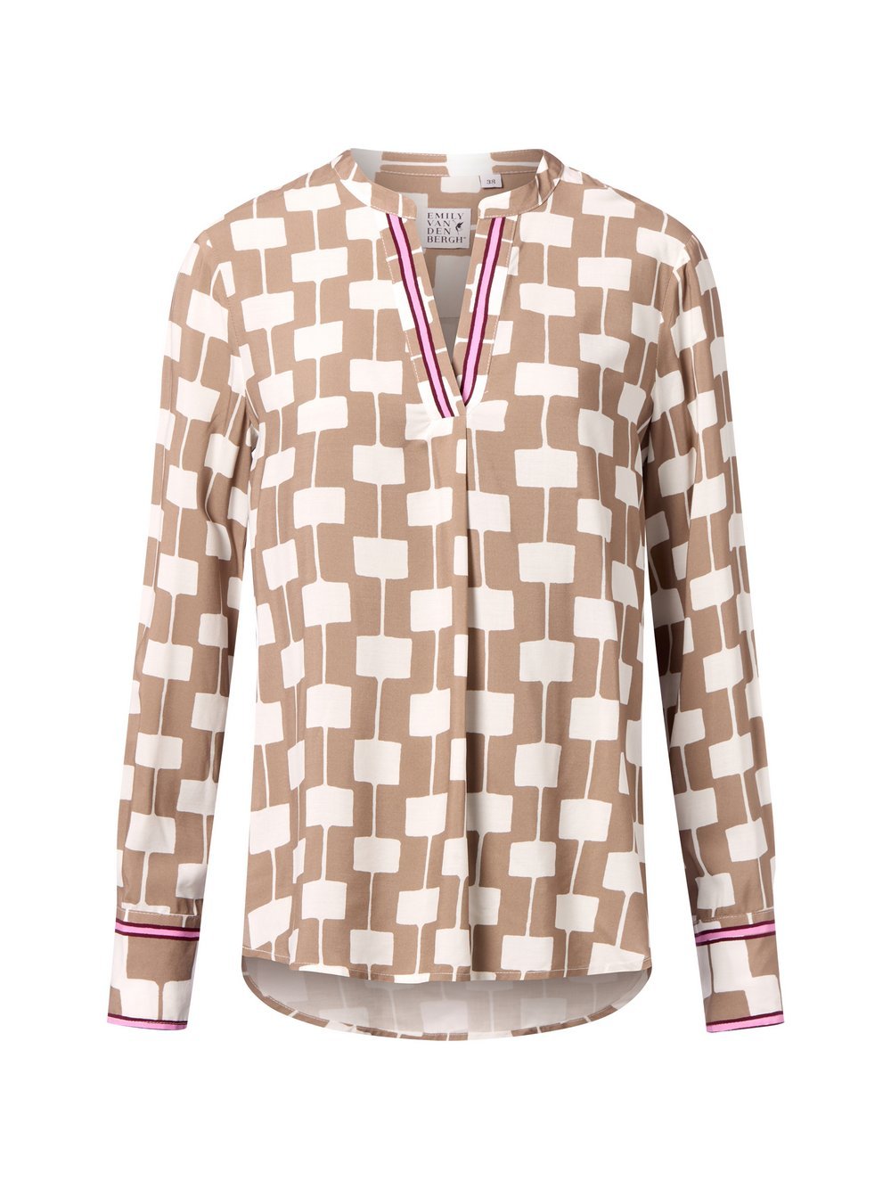Emily van den Bergh Tunikabluse Damen Viskose gemustert