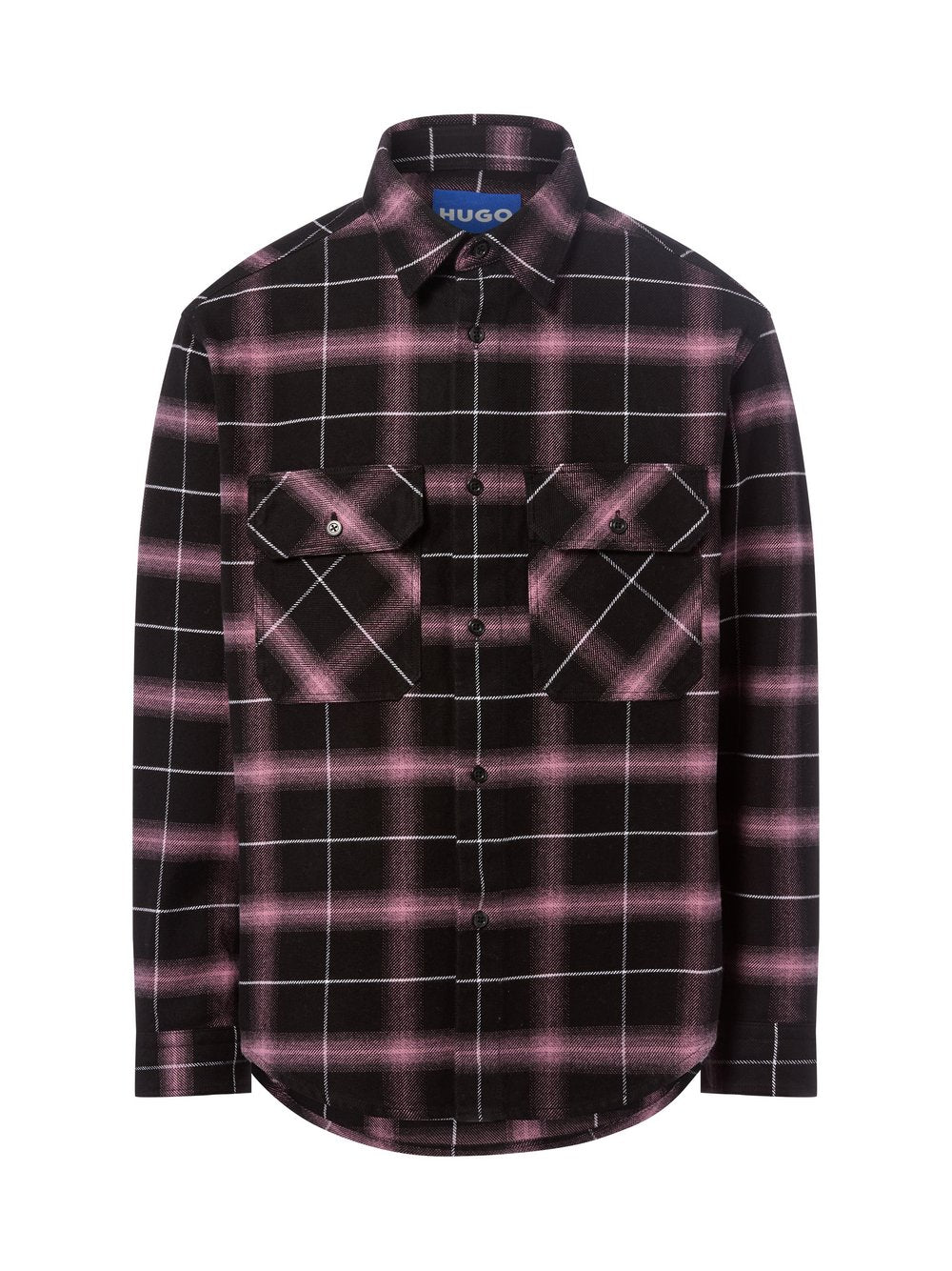 HUGO Hemdjacke Herren Comfort Fit Baumwolle kariert