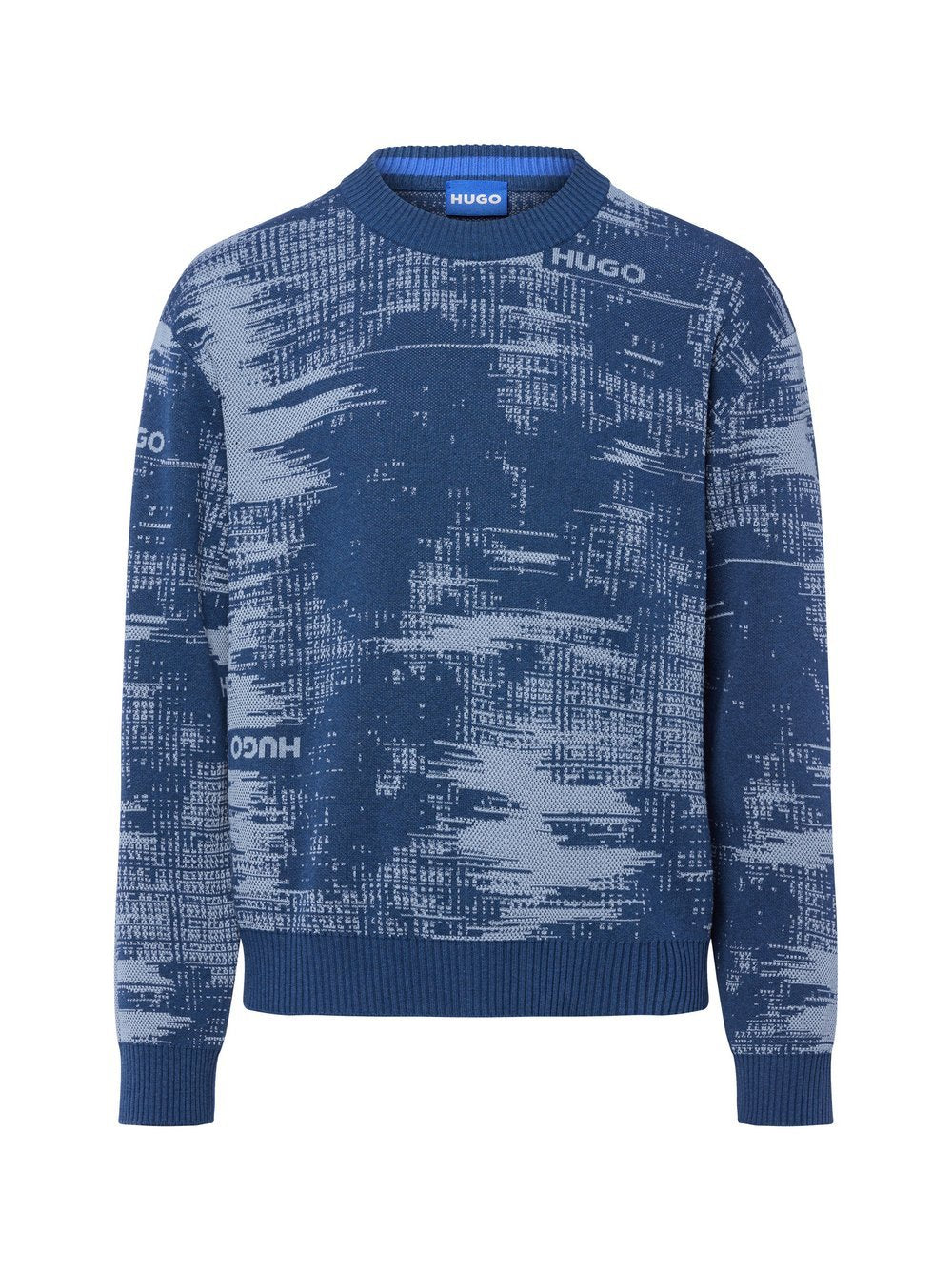 HUGO Strickpullover Herren Feinstrick gemustert