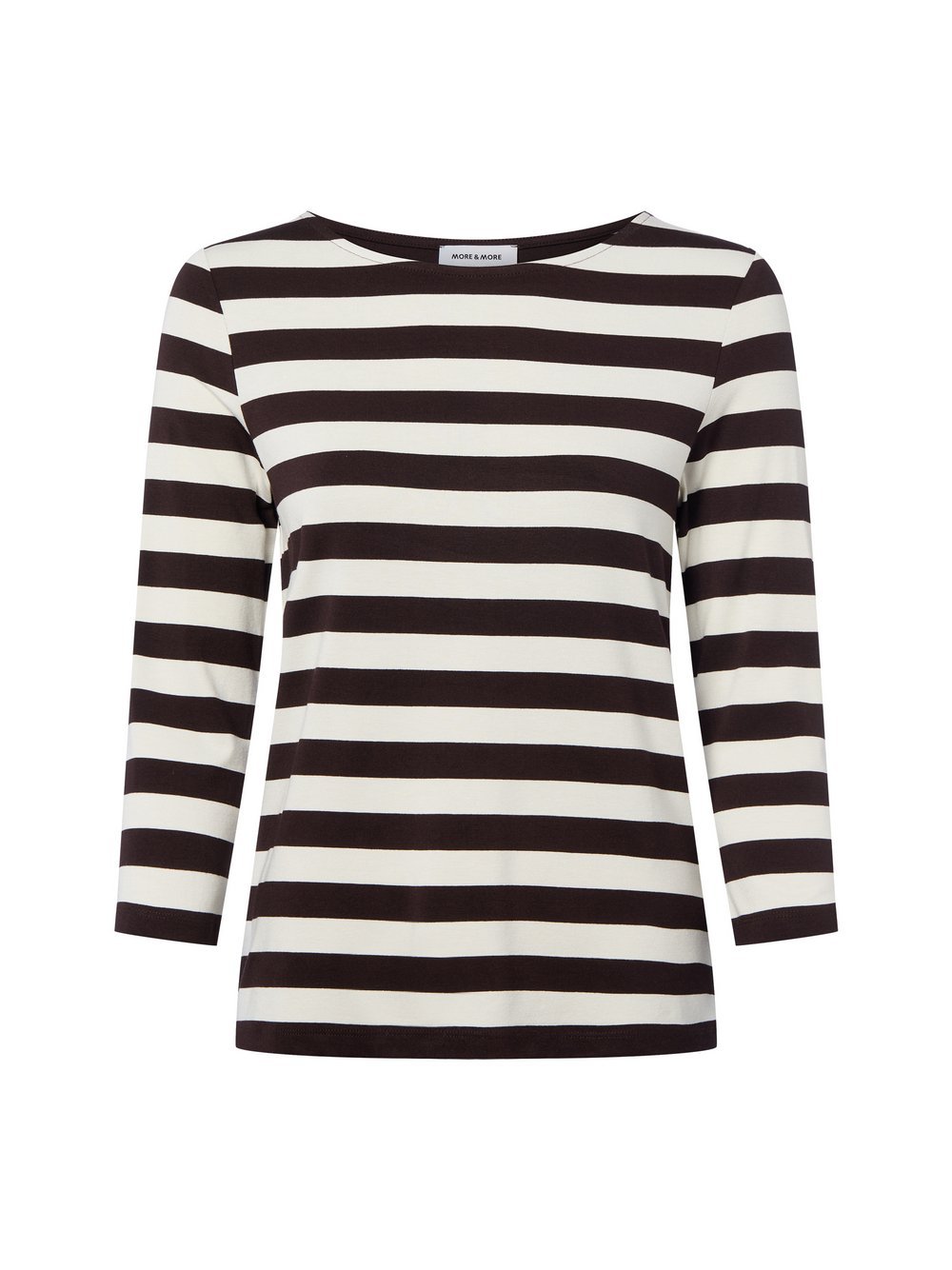 More & More Langarmshirt Damen Viskose gestreift