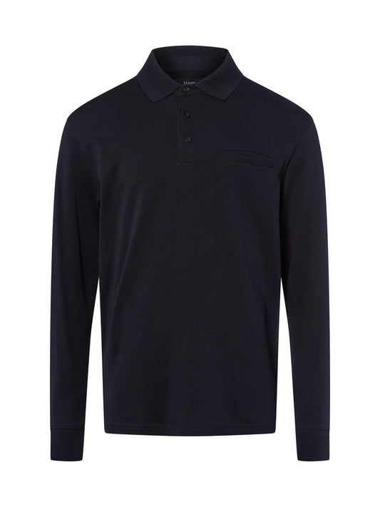 James Langarm-Poloshirt Herren Baumwolle