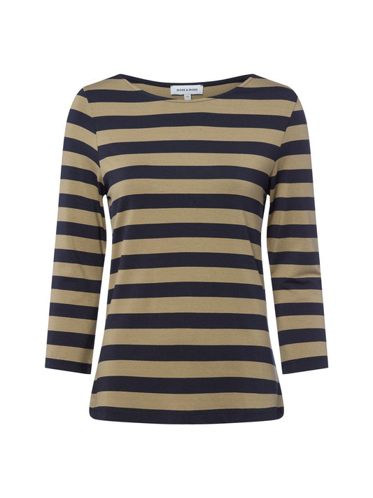 More & More Langarmshirt Damen Viskose gestreift