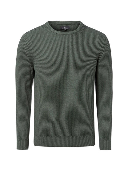 Nils Sundström Strickpullover Herren Baumwolle strukturiert