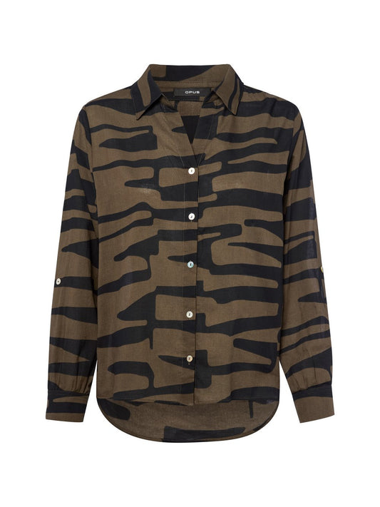 Opus Hemdbluse Damen Baumwolle gemustert