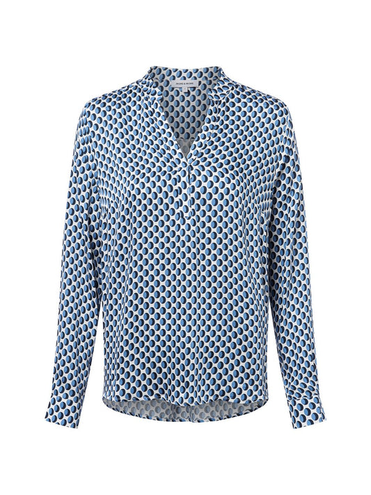 More & More Bluseshirt Damen Viskose gemustert
