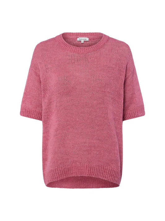 More & More Kurzarm-Pullover Damen Wolle meliert