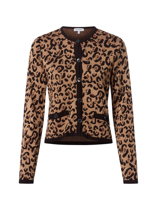 More & More Strickjacke Damen Viskose gemustert