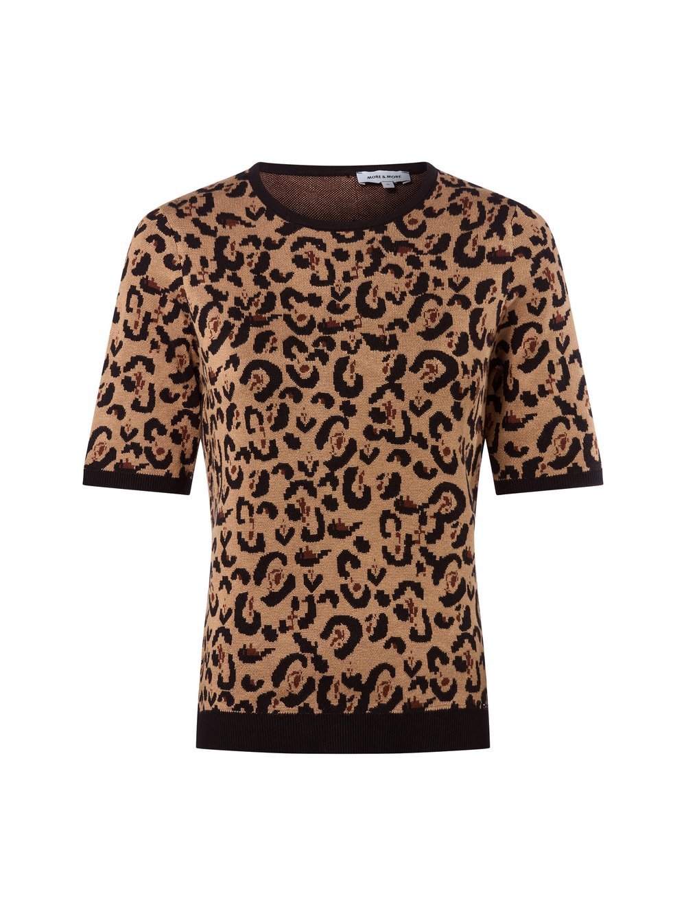 More & More Kurzarm-Feinstrickpullover Damen Viskose gemustert