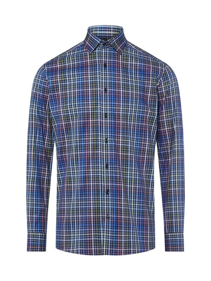 Finshley & Harding Businesshemd Herren Modern Fit Baumwolle kariert