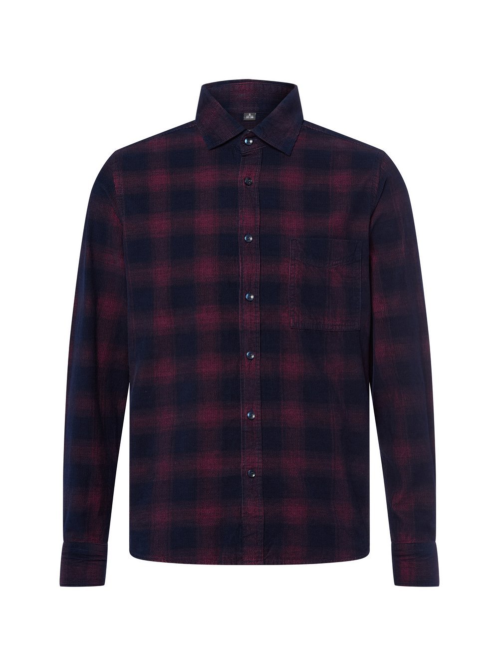 Nils Sundström Cordhemd Herren Modern Fit Baumwolle kariert